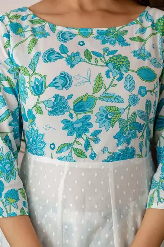 Women Floral Printed Regular Pure Cotton Kurta with Trousers & With Dupatta
