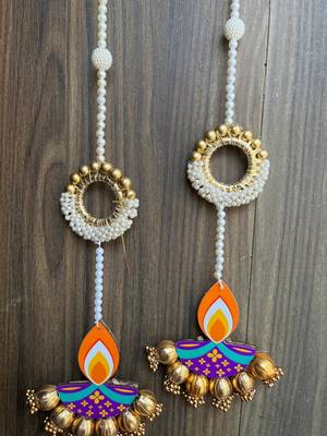 handmade decorative door hanging for pooja room pack of 2 1