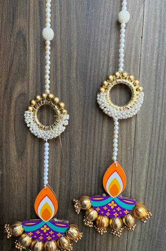 handmade decorative door hanging for pooja room pack of 2