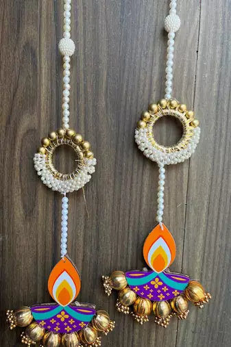 handmade decorative door hanging for pooja room pack of 2