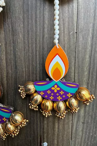 handmade decorative door hanging for pooja room pack of 2