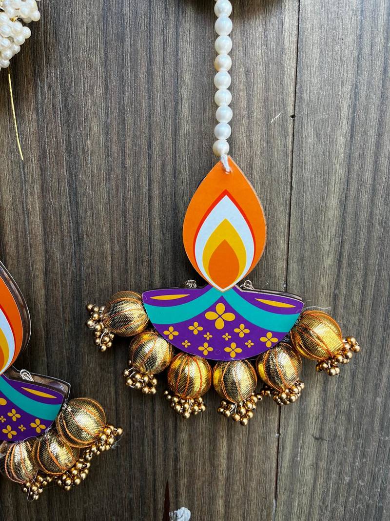 handmade decorative door hanging for pooja room pack of 2