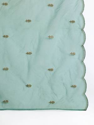 Ethnic Motifs Embroidered Gotta Patti Kurta with Trousers & Dupatta 4