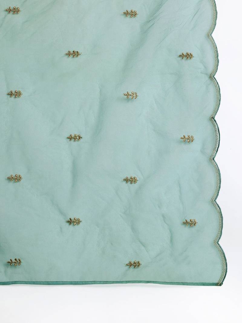 Ethnic Motifs Embroidered Gotta Patti Kurta with Trousers & Dupatta