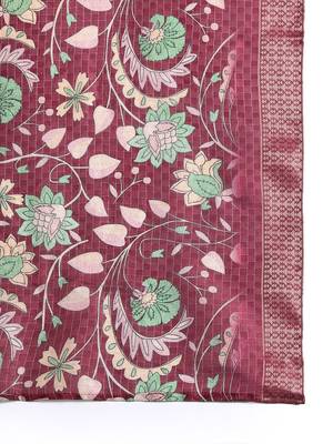 Women Floral Embroidered Thread Work Kurta With Trousers & Dupatta 4