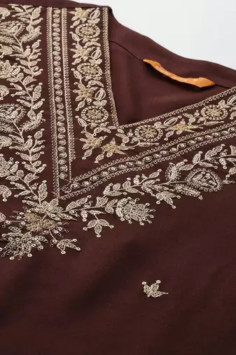 Ethnic Motifs Embroidered Thread Work Kurta with Salwar & With Dupatta