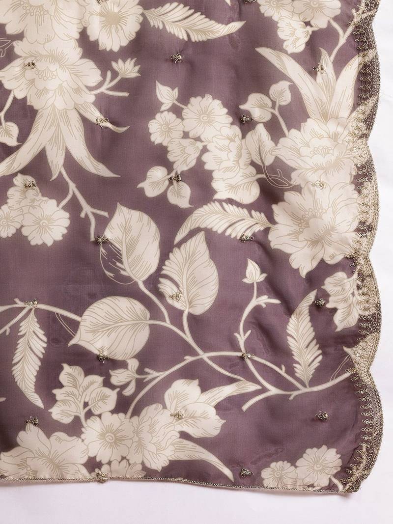 Ethnic Motifs Embroidered Thread Work Kurta with Salwar & With Dupatta