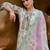women floral printed regular thread work  cotton kurta with trousers & with dupatta