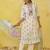 women floral printed regular thread work  cotton kurta with trousers & with dupatta