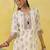 women floral printed regular thread work  cotton kurta with trousers & with dupatta