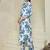 Floral Printed Shirt Collar Kurta With Trousers
