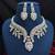 Crystal Leaf Statement Necklace Earrings Set – CZ Bridal Jewelry, Rhinestone Wedding Party Necklace