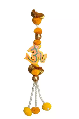 handmade om pom-pom door hanging for home decor pack of 4