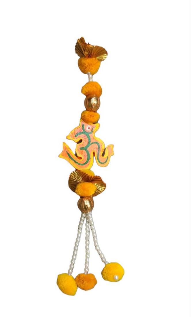 handmade om pom-pom door hanging for home decor pack of 4
