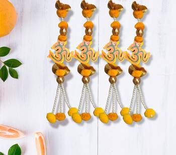 handmade om pom-pom door hanging for home decor pack of 4 4