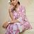 Floral Printed V Neck Pure Cotton A-Line Kurta with Trousers