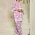 Floral Printed V Neck Pure Cotton A-Line Kurta with Trousers