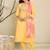 Floral Embroidered Mirror Work Pure Cotton A-Line Kurta With Trousers & Dupatta