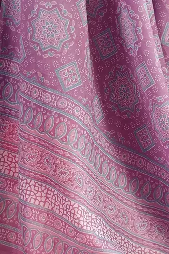 Ethnic Motifs Printed Regular Pure Cotton Straight Kurta with Trousers & Dupatta