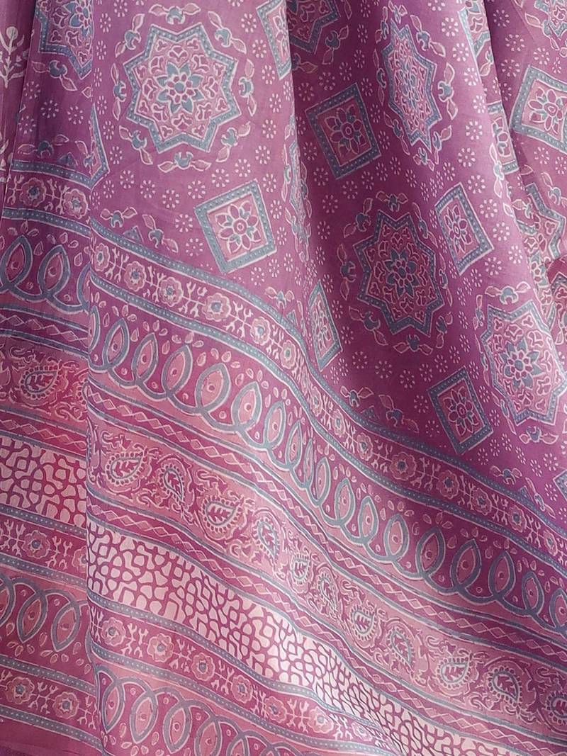 Ethnic Motifs Printed Regular Pure Cotton Straight Kurta with Trousers & Dupatta