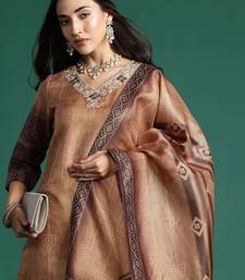 Bandhani Printed Thread Work Kurta with Trousers & With Dupatta