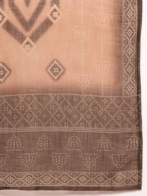Bandhani Printed Thread Work Kurta with Trousers & With Dupatta 5