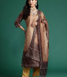Bandhani Printed Thread Work Kurta with Trousers & With Dupatta