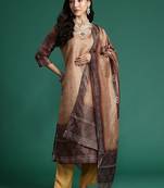 Bandhani Printed Thread Work Kurta with Trousers & With Dupatta