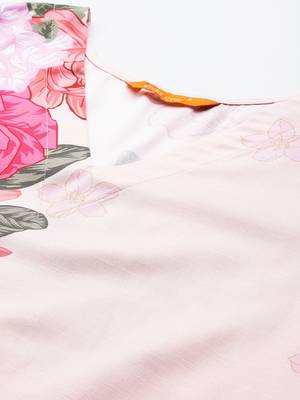 Floral Printed Kurta with Trousers 2