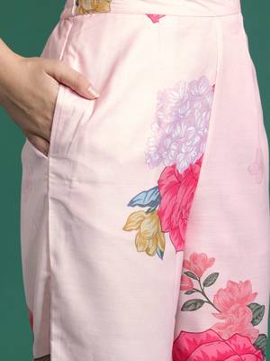 Floral Printed Kurta with Trousers 3