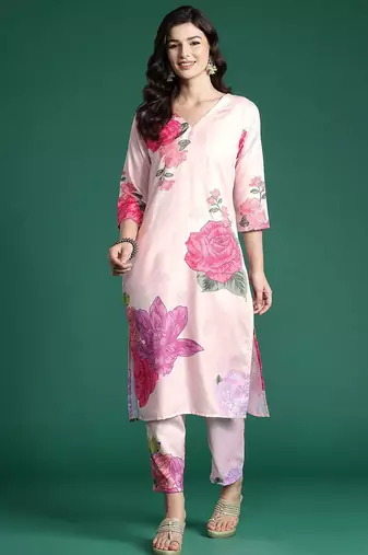 Floral Printed Kurta with Trousers