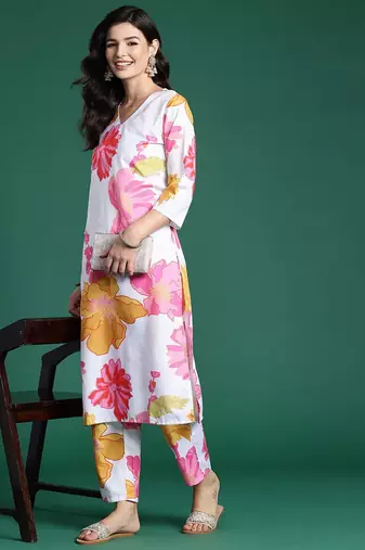 Floral Printed Kurta with Trousers