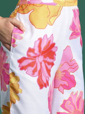 Floral Printed Kurta with Trousers 3