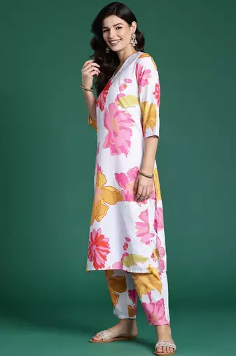 Floral Printed Kurta with Trousers