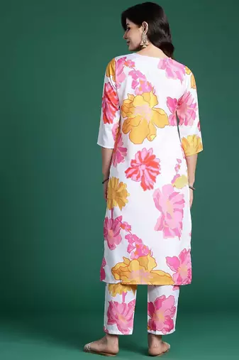 Floral Printed Kurta with Trousers