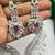 Pink Crystal Necklace Earrings Set, Bridal Statement Jewelry, Sparkling Wedding Prom Glamour
