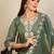 Floral Embroidered Straight Kurta With Trousers & Dupatta
