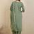 Floral Embroidered Straight Kurta With Trousers & Dupatta