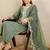 Floral Embroidered Straight Kurta With Trousers & Dupatta