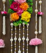 handmade artificial flower bead toran for home door decor