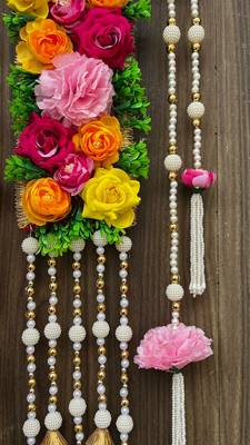 handmade artificial flower bead toran for home door decor 3