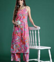 Floral Printed Pure Cotton Kurta with Palazzos