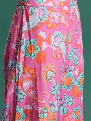 Floral Printed Pure Cotton Kurta with Palazzos 3