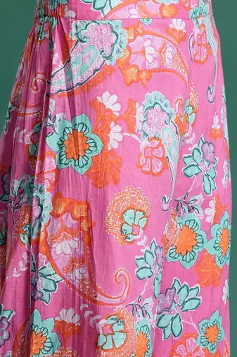 Floral Printed Pure Cotton Kurta with Palazzos