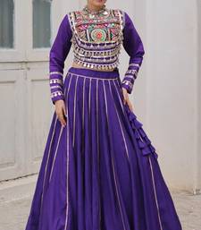 Purple Roman Chaniya Choli - Free Size 