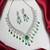 Emerald Green Crystal Bridal Statement Necklace Earrings Set, Silver-Tone Chandelier Jewelry
