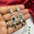 Emerald Green Crystal Bridal Statement Necklace Earrings Set, Silver-Tone Chandelier Jewelry