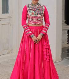 Rani Pink Roman Chaniya Choli - Free Size 