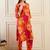 Floral Printed V-Neck Pure Cotton Straight Kurta With Trousers