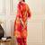 Floral Printed V-Neck Pure Cotton Straight Kurta With Trousers